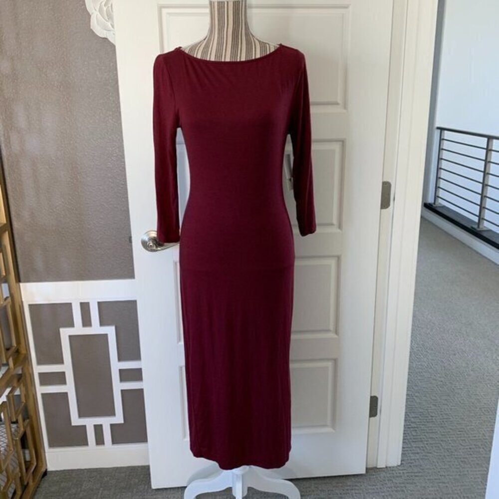 JustFab Long Sleeve Midi Dress NWT